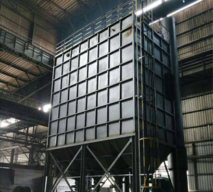 5吨中频炉安装dmc-300袋布袋除尘器